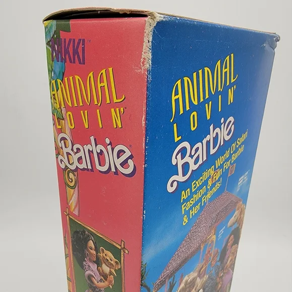 Vintage 1989 Barbie Animal Lovin Nikki Doll & Lion Cub No. 1352 NRFB. - Picture 5 of 10